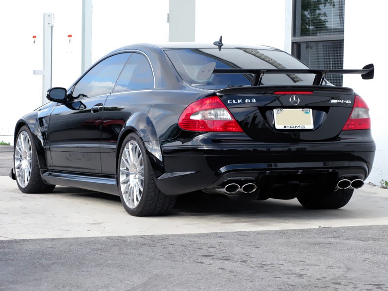 The aggressive F1 safetycar look gave the 500 hp CLK Black a visual edge