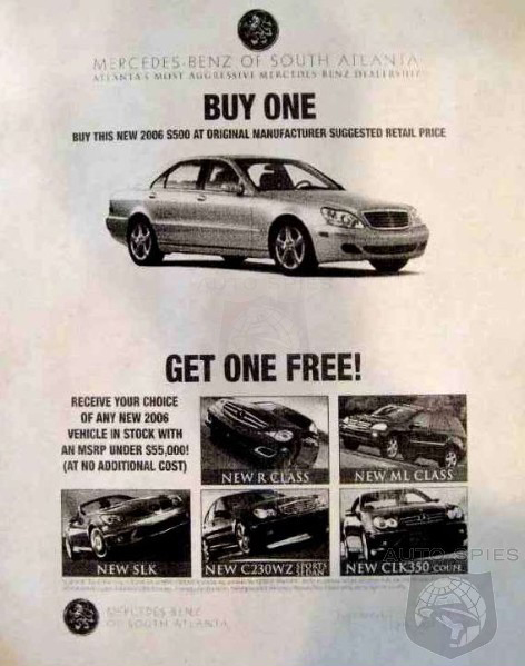 Buy one Mercedes, get one FREE