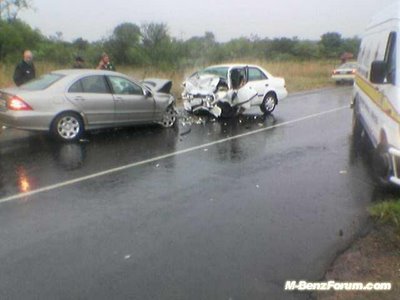 Mercedes vs. Toyota crash