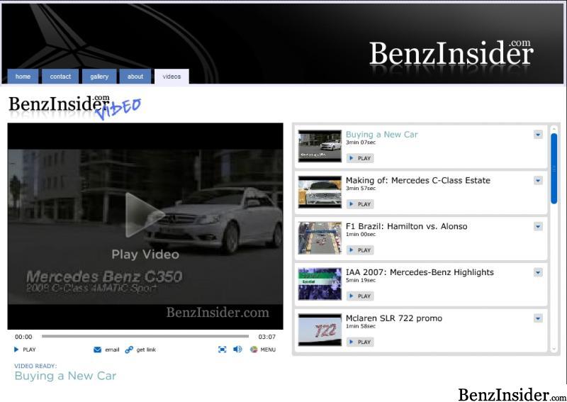 BenzInsider: New “user-driven” Video Section