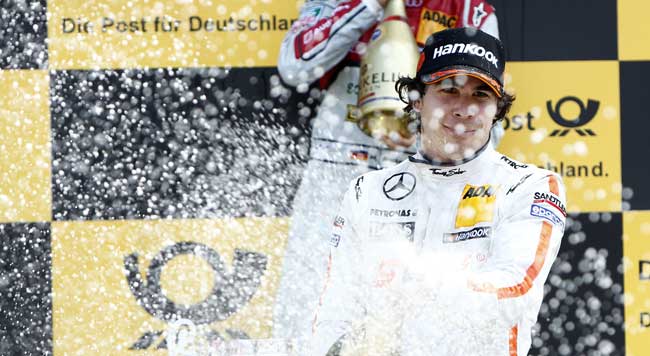 Mercedes-Benz-DTM-Robert-Wickens-First-Podium-Brands-Hatch-2013