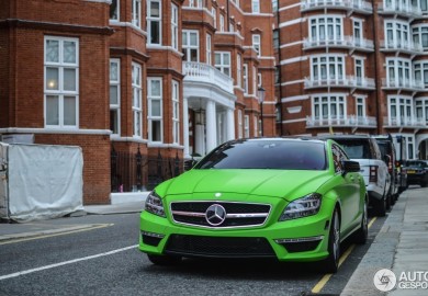 Mercedes-Benz CLS63 AMG In Matte Green Seen In London