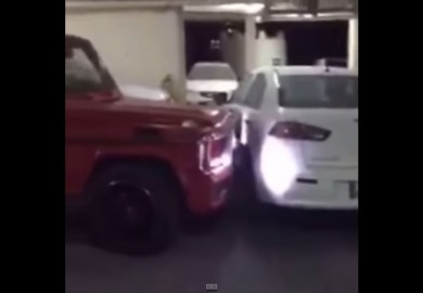 Mitsubishi Lancer Pushed Aside By Mercedes-Benz G63 AMG