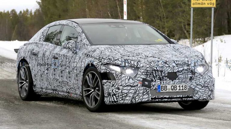 Mercedes-Benz EQS EV Spied During Winter Testing