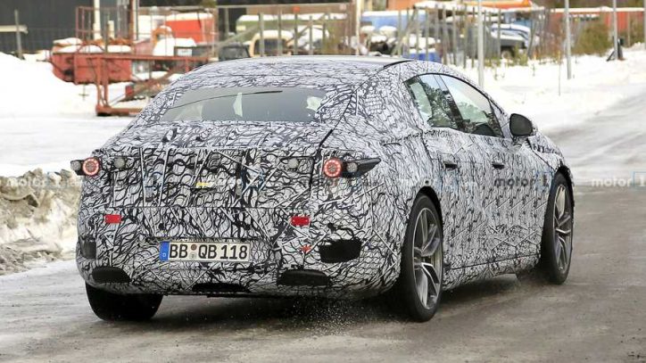 Mercedes-Benz EQS EV Spied During Winter Testing