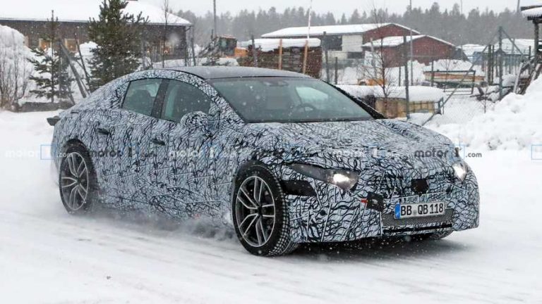 Mercedes-Benz EQS EV Spied During Winter Testing