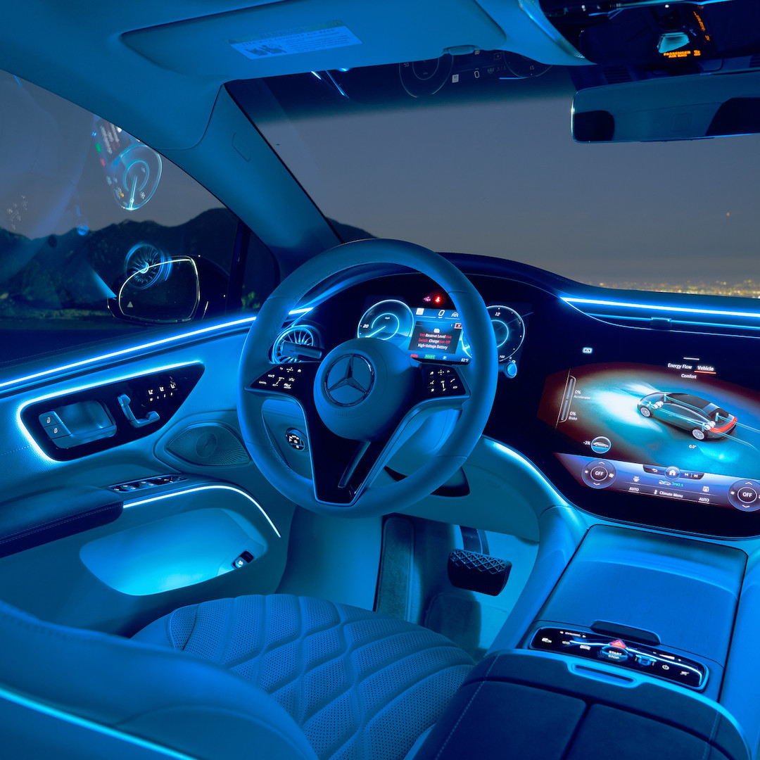 Mercedes Ambient Lighting Takes the EQS Interior to a Whole New Level