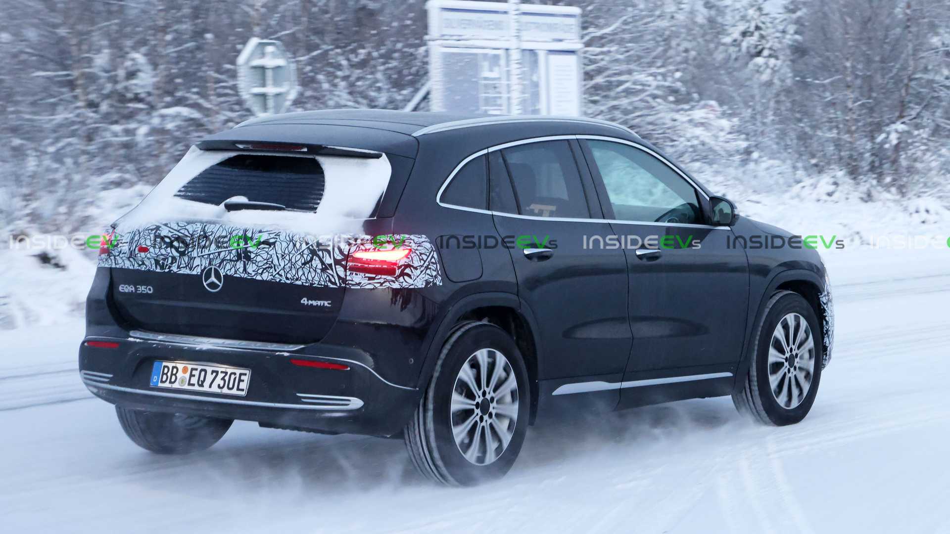 Mercedes-Benz EQA Spy Shots Snapped During Its Winter Testing - BenzInsider