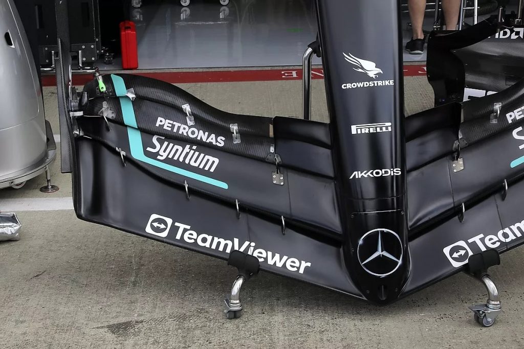 Mercedes F1 Unveils Striking New Front Wing Design At British GP
