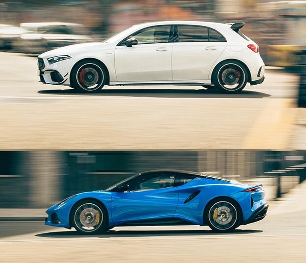 Mercedes-AMG A45 S and Lotus Emira i4