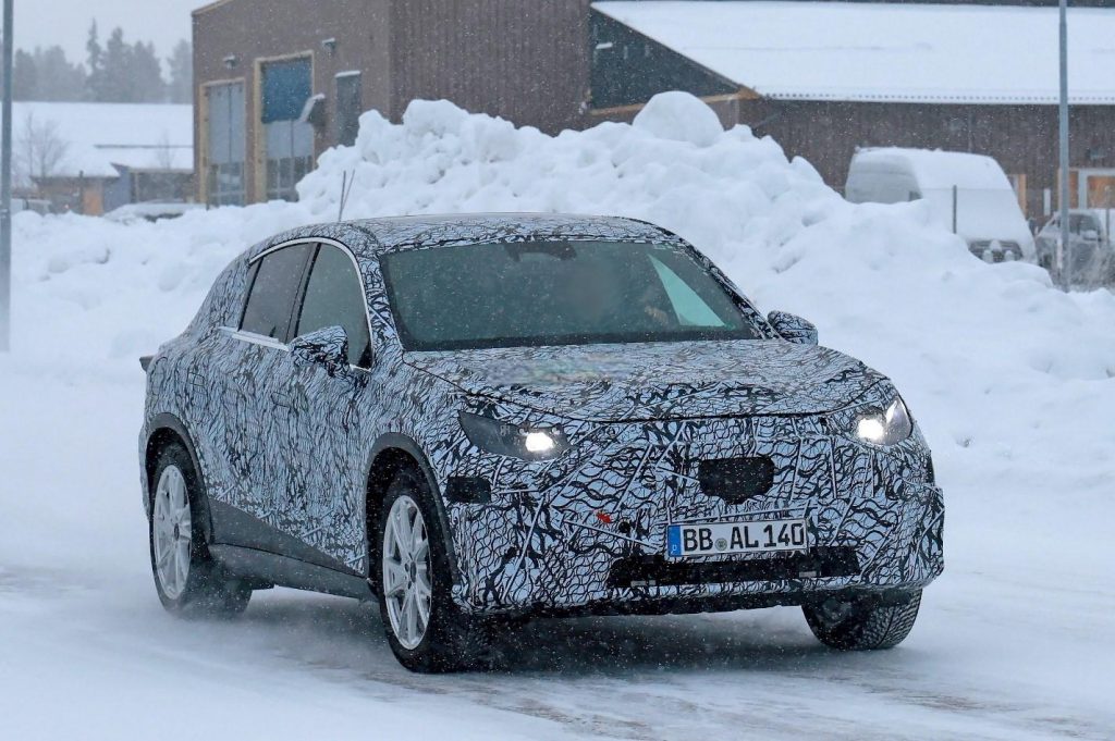 2025 Mercedes-Benz EQC SUV Seen Cruising The Snowy Road