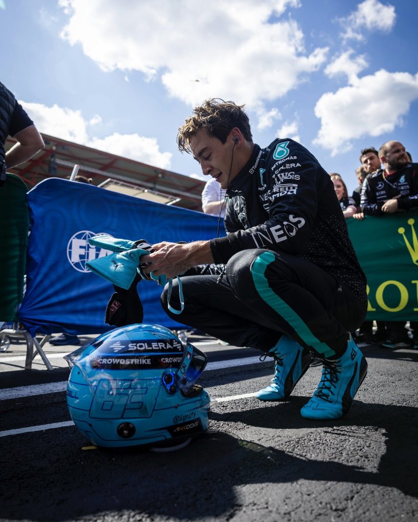 George Russell at Belgian GP